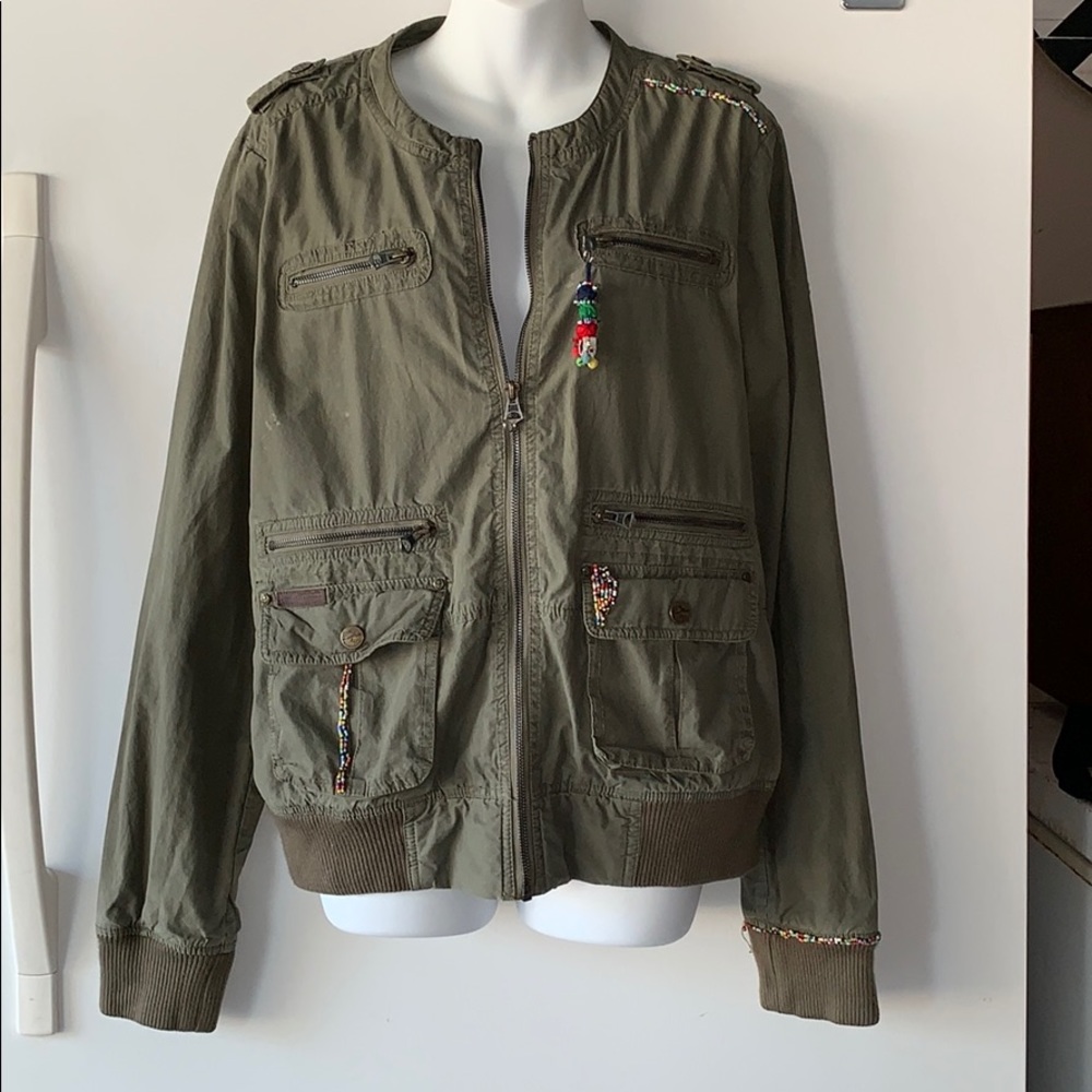 Embellished Cargo Jacket